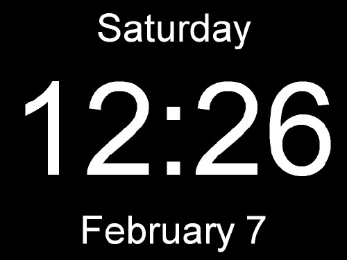  very large digital clock. The black background covers everything 
